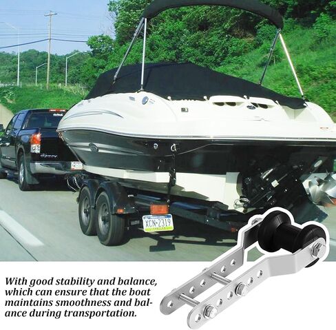 RQG Adjustable Boat Trailer Keel Roller, 4.7" Rubber Boat Trailer Roller with Panel Bracket Assembly for 2.4" Wide Trailer Tongue Mount in Kuwait