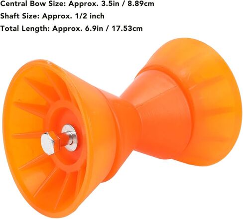 Aramox 3.5 Inch Boat Trailer Bow Roller Stop, Boat Trailer Roller Assembly with 1/2 inch Shaft, Made of High Strength PU, for Boats, Yachts, and Ships, with 3.5 Inch Bow Roller in Kuwait