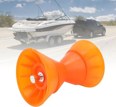 Aramox 3.5 Inch Boat Trailer Bow Roller Stop, Boat Trailer Roller Assembly with 1/2 inch Shaft, Made of High Strength PU, for Boats, Yachts, and Ships, with 3.5 Inch Bow Roller in Kuwait
