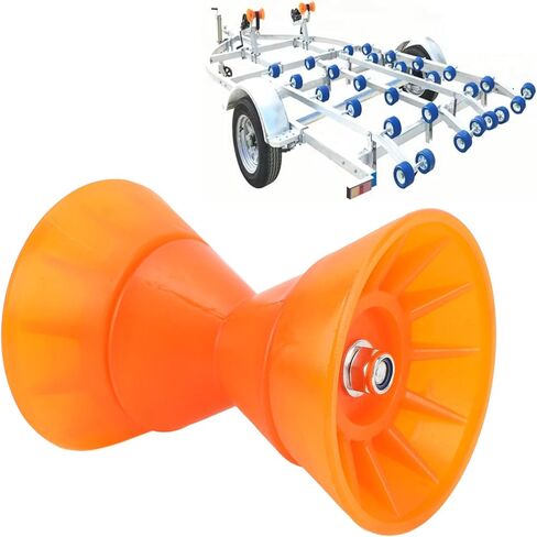 Aramox 3.5 Inch Boat Trailer Bow Roller Stop, Boat Trailer Roller Assembly with 1/2 inch Shaft, Made of High Strength PU, for Boats, Yachts, and Ships, with 3.5 Inch Bow Roller in Kuwait