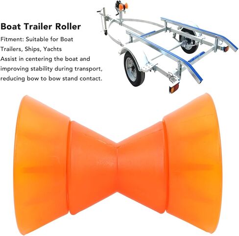 Aramox 3.5 Inch Boat Trailer Bow Roller Stop, Boat Trailer Roller Assembly with 1/2 inch Shaft, Made of High Strength PU, for Boats, Yachts, and Ships, with 3.5 Inch Bow Roller in Kuwait
