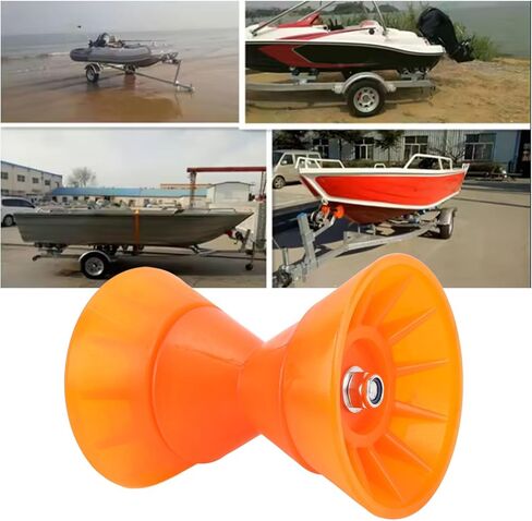 Aramox 3.5 Inch Boat Trailer Bow Roller Stop, Boat Trailer Roller Assembly with 1/2 inch Shaft, Made of High Strength PU, for Boats, Yachts, and Ships, with 3.5 Inch Bow Roller in Kuwait