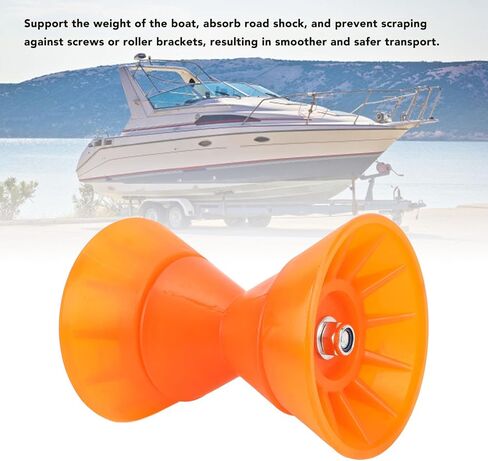 Aramox 3.5 Inch Boat Trailer Bow Roller Stop, Boat Trailer Roller Assembly with 1/2 inch Shaft, Made of High Strength PU, for Boats, Yachts, and Ships, with 3.5 Inch Bow Roller in Kuwait