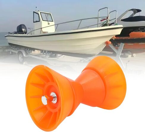 Aramox 3.5 Inch Boat Trailer Bow Roller Stop, Boat Trailer Roller Assembly with 1/2 inch Shaft, Made of High Strength PU, for Boats, Yachts, and Ships, with 3.5 Inch Bow Roller in Kuwait