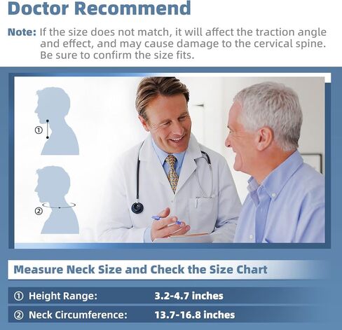 جهاز جر الرقبة لتخفيف الألم، جهاز جر عنق الرحم مع مضخة هواء كهربائية، ممتد للرقبة قابل للتعديل للاستخدام المنزلي، خفيف الوزن ومحمول لدعم الرقبة للرجال والنساء (أزرق) in Kuwait