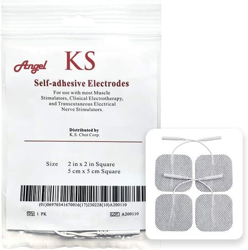 KS Premium TENS/EMS Unit 40 PCS Electrode Pads 2"x2" in. Reusable Self Stick Gel Carbon Electrodes in Kuwait