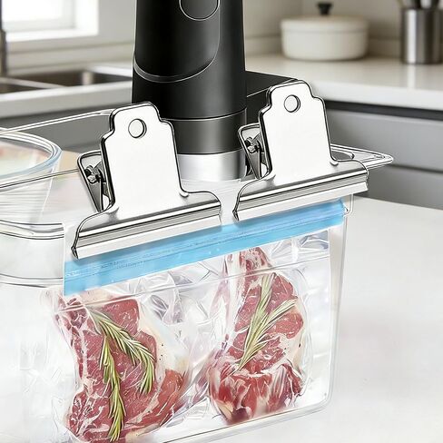 Sous Vide Accessories Clips for Immersion Circulator -Sous Vide Cooking Clips for Keeping Bags Submerged and Prevent Floating Compatible with All Kinds of Sous Vide Containers 2pcs in Kuwait