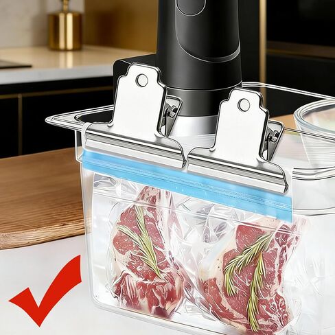 Sous Vide Accessories Clips for Immersion Circulator -Sous Vide Cooking Clips for Keeping Bags Submerged and Prevent Floating Compatible with All Kinds of Sous Vide Containers 2pcs in Kuwait