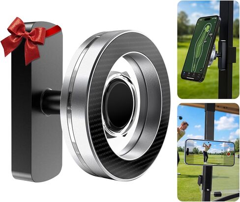 NEVERLAND Golf Cart Phone Holder, 2026 Magnetic Golf Cart Phone Mount with Metal Ring Fits iPhone & Android, 360° Rotatable with N54 Strong Magnet, Golf Accessories Gifts for Men Him Husband Golfers in Saudi Arabia