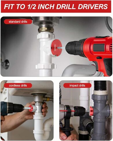 طقم مخرطة أنابيب PVC مكون من 9 قطع، موفر تركيب PVC مع مثقاب 1/2 بوصة - 1/2 بوصة، 3/4 بوصة، 1 بوصة، 1-1/4 بوصة، 1-1/2 بوصة، 2 بوصة، 2.5 بوصة، 3 بوصة، 4 بوصة حافظة تركيب المقبس الداخلي لـ SCH40، CPVC، ABS. in Kuwait