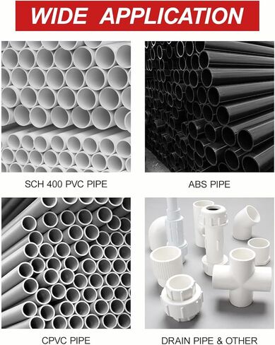 طقم مخرطة أنابيب PVC مكون من 9 قطع، موفر تركيب PVC مع مثقاب 1/2 بوصة - 1/2 بوصة، 3/4 بوصة، 1 بوصة، 1-1/4 بوصة، 1-1/2 بوصة، 2 بوصة، 2.5 بوصة، 3 بوصة، 4 بوصة حافظة تركيب المقبس الداخلي لـ SCH40، CPVC، ABS. in Kuwait