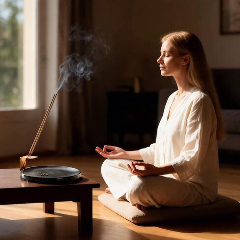 7.1-Inch Marble Incense Holder, Long Incense Holder for Sticks, Large Incense Sticks Holder for Meditation Yoga SPA, Incense Burne for Palo Santo/Sage/Cone/(Grey and White) in Saudi Arabia