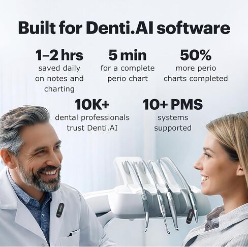 ميكروفون لاسلكي لأطباء الأسنان وأخصائيي الصحة والمتخصصين | طب الأسنان AI Voice Perio، Scribe & Auto-Chart 2 | يتطلب الاشتراك in Saudi Arabia