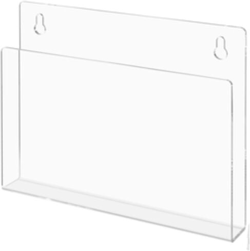 Marketing Holders Patient Chart or Tablet Holder with Open Sides Clear Acrylic 12" Wide Display for Magazines and Medical Files in Hospitals and Clinics Horizontal Hanging Organizer in Saudi Arabia