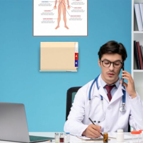 Marketing Holders Patient Chart or Tablet Holder with Open Sides Clear Acrylic 12" Wide Display for Magazines and Medical Files in Hospitals and Clinics Horizontal Hanging Organizer in Saudi Arabia