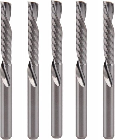 5 قطعة كربيد التنغستن واحد المطاحن نهاية الناي CNC راوتر طحن بت 3.175X17mm أسفل قطع القواطع أعسر 1 الناي نهاية مطحنة كربيد أدوات القطع in Kuwait
