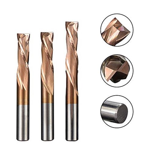 1 قطعة 2 المزامير كربيد CNC نهاية مطحنة حتى أسفل القاطع 3.175/4 /5/6 /8 /10 مللي متر عرقوب CNC راوتر بت TiCN المغلفة ضغط قاطعة المطحنة in Kuwait