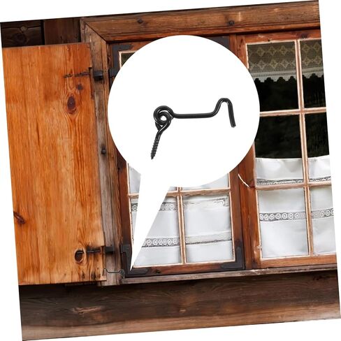 10 أزواج من خطاف الباب ومزلاج العين من Lurrose مع مسامير للأبواب وتصميم قوي ومتين لسهولة التركيب والاستخدام in Kuwait