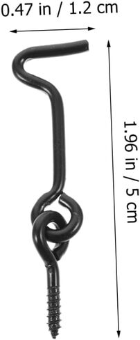 10 أزواج من خطاف الباب ومزلاج العين من Lurrose مع مسامير للأبواب وتصميم قوي ومتين لسهولة التركيب والاستخدام in Kuwait