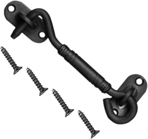 1Set Barn Door Lock Hook and Eye Latch Heavy Duty Door Latch for Sliding Screen and Bathroom Doors Elegant Design for Enhanced Security and Versatility in Saudi Arabia