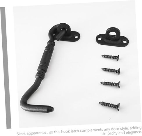 1Set Barn Door Lock Hook and Eye Latch Heavy Duty Door Latch for Sliding Screen and Bathroom Doors Elegant Design for Enhanced Security and Versatility in Saudi Arabia