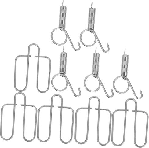 TOYANDONA 5Sets Rabbit Cage Door Spring Hooks Metal Latch Clips for Small Animal Cages Zinc Plated Secure Locking System User Friendly Installation Durable for Long Term Use in Saudi Arabia
