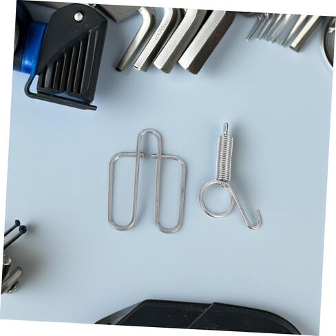 TOYANDONA 5Sets Rabbit Cage Door Spring Hooks Metal Latch Clips for Small Animal Cages Zinc Plated Secure Locking System User Friendly Installation Durable for Long Term Use in Saudi Arabia