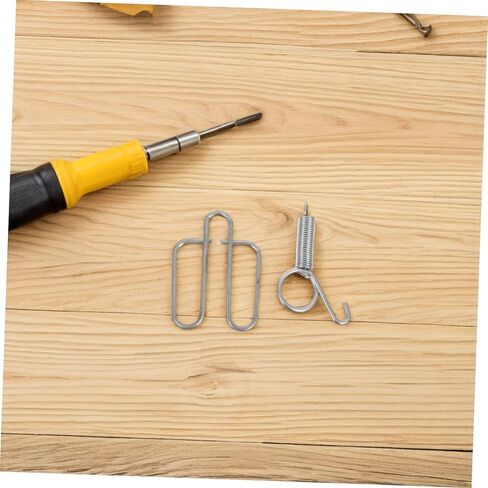 TOYANDONA 5Sets Rabbit Cage Door Spring Hooks Metal Latch Clips for Small Animal Cages Zinc Plated Secure Locking System User Friendly Installation Durable for Long Term Use in Saudi Arabia