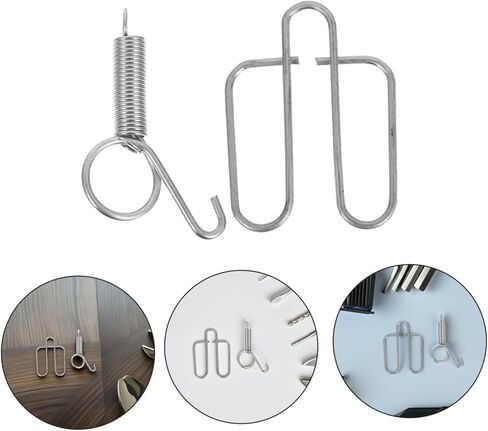 TOYANDONA 5Sets Rabbit Cage Door Spring Hooks Metal Latch Clips for Small Animal Cages Zinc Plated Secure Locking System User Friendly Installation Durable for Long Term Use in Saudi Arabia
