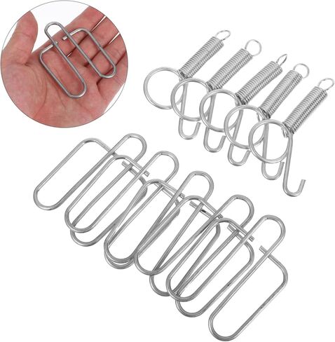 TOYANDONA 5Sets Rabbit Cage Door Spring Hooks Metal Latch Clips for Small Animal Cages Zinc Plated Secure Locking System User Friendly Installation Durable for Long Term Use in Saudi Arabia
