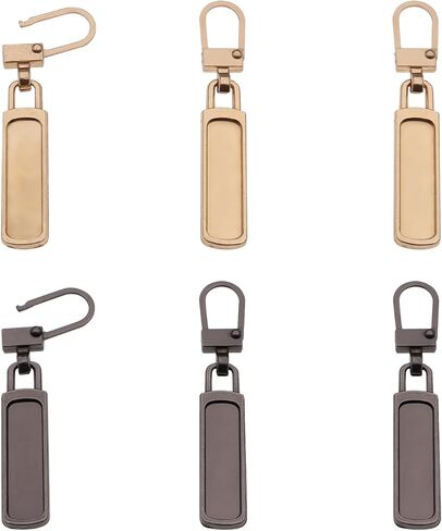6pcs zipper مقاطع مضادة للسرقة أقفال محفظة مقطع carabiner الصغيرة لحقائب اليد ، سحب السوستة البديلة (3Black+3silver) yiguanxin in Kuwait