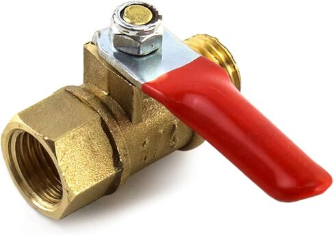 QWORK Ball Valve 10 Pack, 1/4" Heavy Duty Brass Ball Valve Shut Off Switch, 1/4" Male x Female NPT Thread Pipe Fitting Air Compressor Shut Off Valve in Saudi Arabia