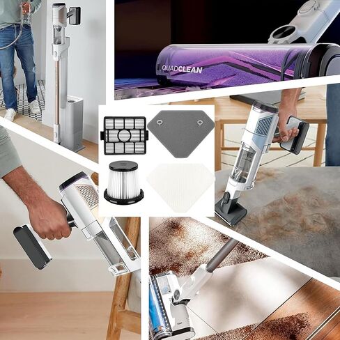 BU3521 BU3120 BU3121 BU3523 فلتر HEPA متوافق مع Shark BU3521 عصا لاسلكية خفيفة الوزن نظيفة، BU3523 عصا لاسلكية نظيفة وفارغة، نظام إفراغ تلقائي، أجزاء # XPRFIW1000، XFBU3000. in Kuwait