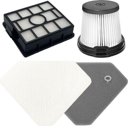 BU3521 BU3120 BU3121 BU3523 فلتر HEPA متوافق مع Shark BU3521 عصا لاسلكية خفيفة الوزن نظيفة، BU3523 عصا لاسلكية نظيفة وفارغة، نظام إفراغ تلقائي، أجزاء # XPRFIW1000، XFBU3000. in Kuwait