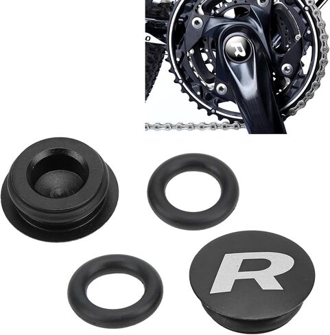Zunate Crankset Dust Cover for Mountain Bike, Crank Arm Fixing Bolt Bracket, Aluminum Alloy Center Shaft for Road (1 Black dust Cover) in Saudi Arabia