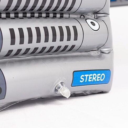 Silver 24x12 in Inflatable 80's Themed Boom Box Party Beverage Cooler Birthday Pool Party Picnic BBQ Retro Drink Holder Home Decorations Supplies in Kuwait