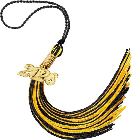 2026 Tassel Graduation, Gold Graduation Tassel, Tassel Charms for Graduations Cap Decorations, Tassels Memorial Grad Cords Class of 2026 College High School Graduate Hat Ceremonies Accessories in Kuwait