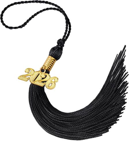 2026 Tassel Graduation, Gold Graduation Tassel, Tassel Charms for Graduations Cap Decorations, Tassels Memorial Grad Cords Class of 2026 College High School Graduate Hat Ceremonies Accessories in Kuwait