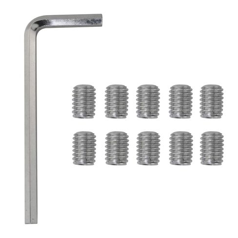 10PCS 3/8-16 x 1/4 Stainless Steel Internal Hex Head Screws with Hex Wrench Cup Point Drive Set Screws for Mechanical Gear Object Fixing in Saudi Arabia