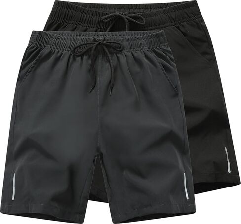 Boys Hiking Cargo Shorts Kids Athletic Shorts Youth Quick Dry Running Shorts with Pockets in Kuwait