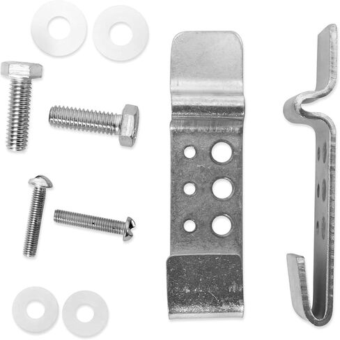SmartSign Fence Clip (Pack of 1 Pair) - Chain Link Fence Bracket Attachment Kit, Galvanized Steel, Kit Includes (2) Fence Clips, (2) Bolts, (2) Screws and (4) Nylon Washers in Saudi Arabia