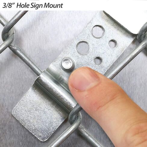 SmartSign Fence Clip (Pack of 1 Pair) - Chain Link Fence Bracket Attachment Kit, Galvanized Steel, Kit Includes (2) Fence Clips, (2) Bolts, (2) Screws and (4) Nylon Washers in Saudi Arabia
