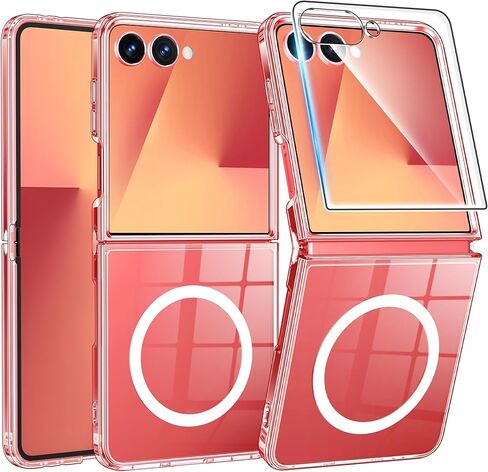 fntcase لـ Samsung-galaxy z-flip-7 حالة مغناطيسية: حماية من الدرجة العسكرية واضحة حماية من الهواتف المحمولة المضادة للهاتف الخلوي-الصدمات الوعرة الصدمات الواقية الشفافة الشفافة in Saudi Arabia