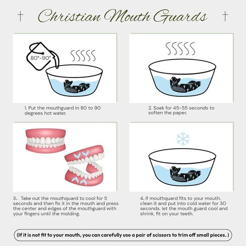 Yaomiao 5 Pcs Cross Mouth Guards Christian Teeth Armor Sport Game Guard & Case Religious Mouth Guard Football Basketball Baseball Wrestling Lacrosse Rugby Boxing Taekwondo(Cross) in Saudi Arabia