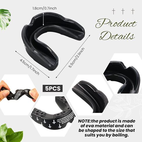 Yaomiao 5 Pcs Cross Mouth Guards Christian Teeth Armor Sport Game Guard & Case Religious Mouth Guard Football Basketball Baseball Wrestling Lacrosse Rugby Boxing Taekwondo(Cross) in Saudi Arabia