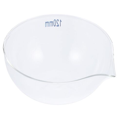 طبق تبخير زجاجي مسطح القاع مقاس 120 مم مع صنبور حاوية تبخير مختبرية أدوات زجاجية علمية مناسبة للتسخين وخلط السوائل في التجارب المعملية in Kuwait