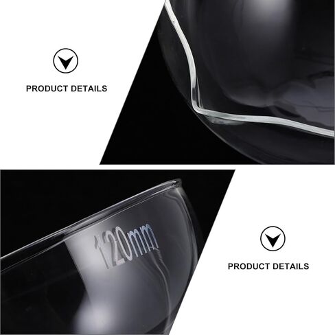 طبق تبخير زجاجي مسطح القاع مقاس 120 مم مع صنبور حاوية تبخير مختبرية أدوات زجاجية علمية مناسبة للتسخين وخلط السوائل في التجارب المعملية in Kuwait