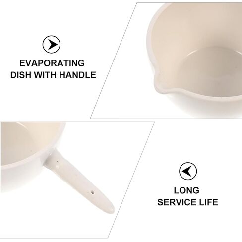Alipis Porcelain Evaporating Dish with Handle 150ml Laboratory Evaporating Basin Ceramic Container for School and Scientific Use in Saudi Arabia