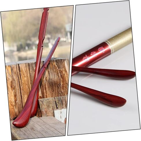 Sosoport 2Pcs Rosewood Dulcimer Practice Hammers Durable Professional Dulcimer Supplies with Storage Bucket for Musicians and Amateurs Brown in Saudi Arabia