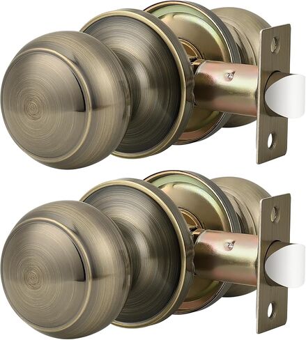 Probrico (10 Pack Round Passage Door Knob(Non-Locking Knobs), Keyless Doorknobs Interior/Exterior Door Lockset,Passage Knobs for Hallway/Closet,Black Finish Modern Design Door Hardware in Saudi Arabia